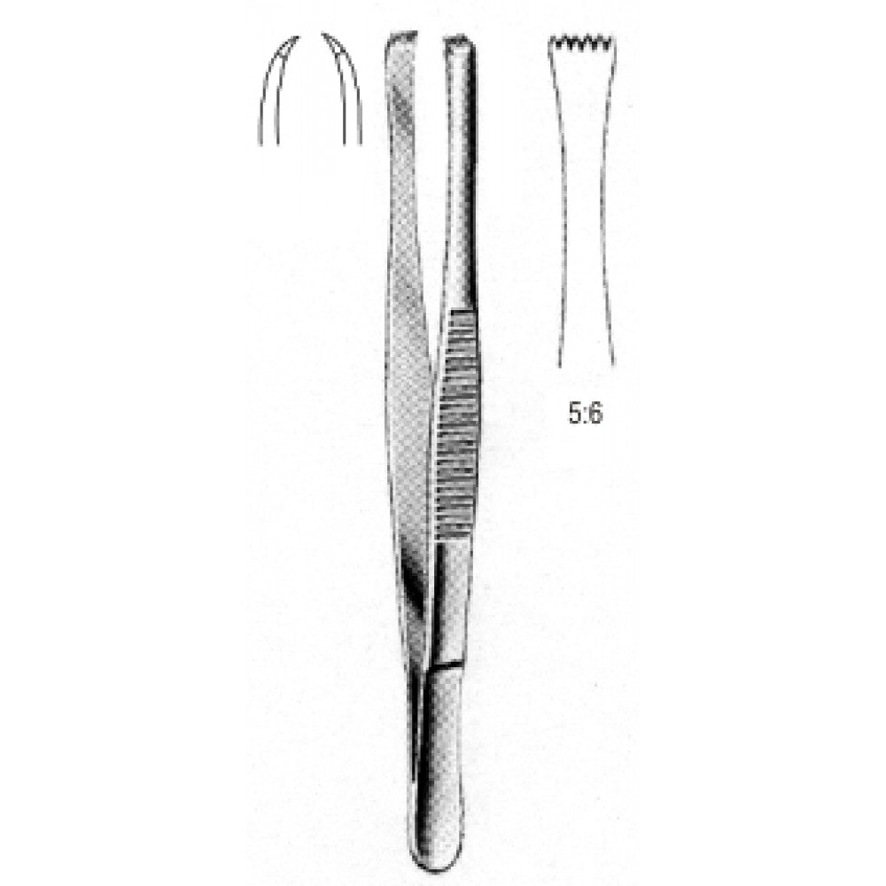 Lerche Tissue Forceps 5x6T 15cm - Surgix Instruments Medical Stainless Steel Forceps