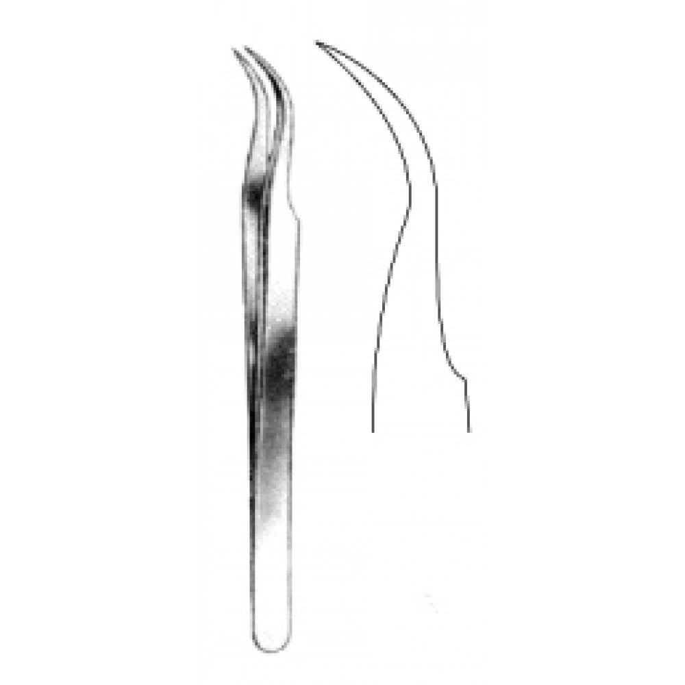Micro Forceps Curved 12cm (Watch Maker type) - Surgix Instruments Medical Stainless Steel Forceps