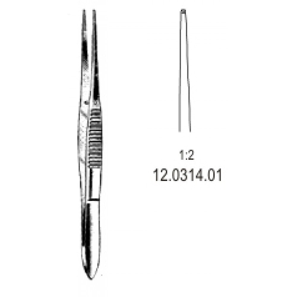 Fine Tissue Forceps 1x2 Teeth Straight 12cm - Surgix Instruments Medical Stainless Steel Forceps