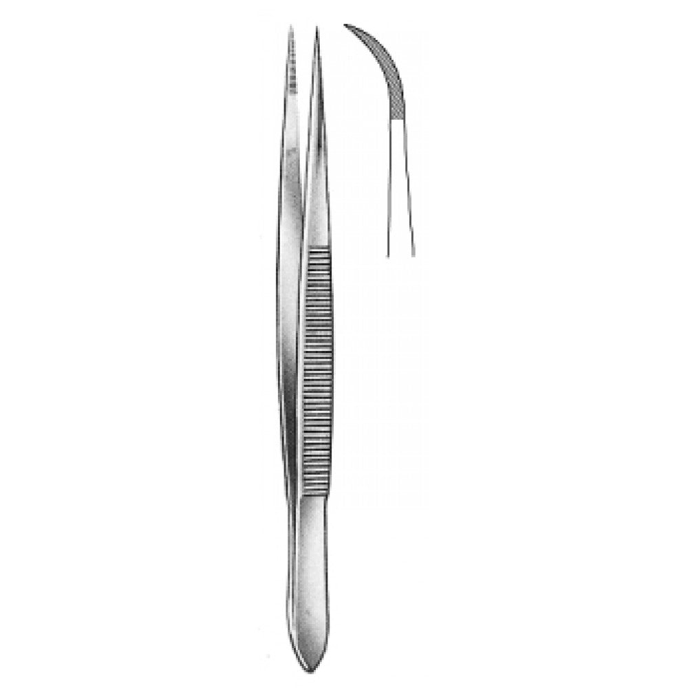 Fine Pattern D/Forceps Serrated Curved delicate 9cm - Surgix Instruments Medical Stainless Steel Forceps