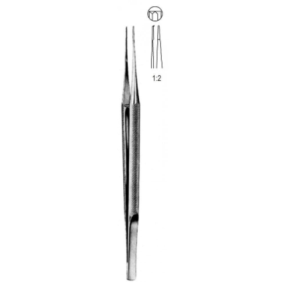 Gomel Micro Forceps with platform 1x2 Teeth, R/H 18cm - Surgix Instruments Medical Stainless Steel Forceps