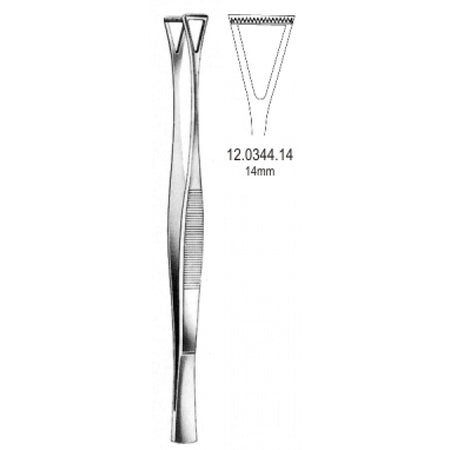 Collin Duval Tissue Forceps 14mm jaws 20cm - Surgix Instruments Medical Stainless Steel Forceps