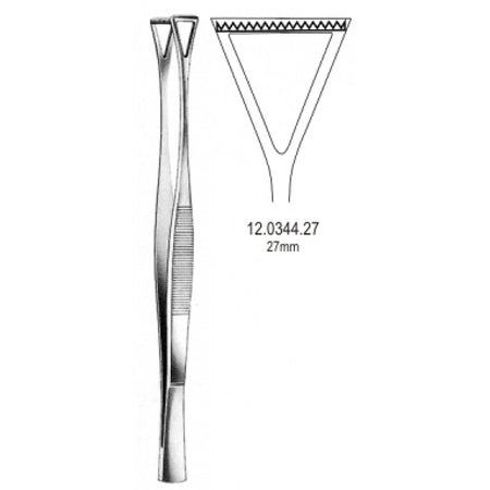 Collin Duval Tissue Forceps 27mm jaws 20cm - Surgix Instruments Medical Stainless Steel Forceps