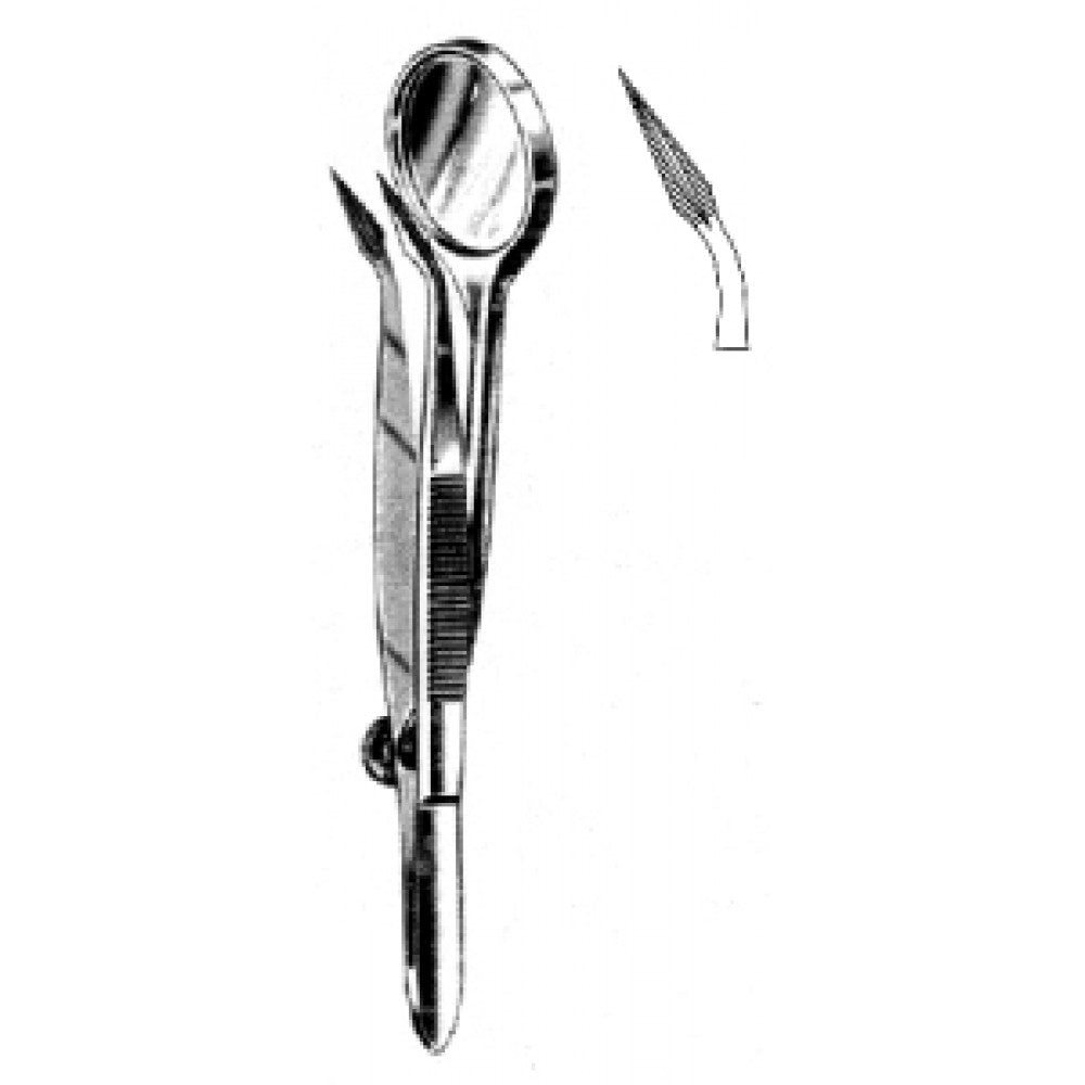 Splinter Forceps with Magnifier 12cm - Surgix Instruments Medical Stainless Steel Forceps