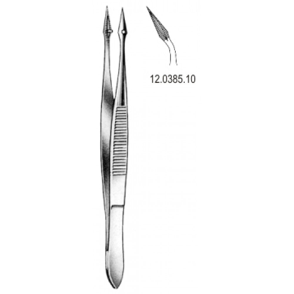 Hunter Splinter Forceps Curved 10.5cm - Surgix Instruments Medical Stainless Steel Forceps