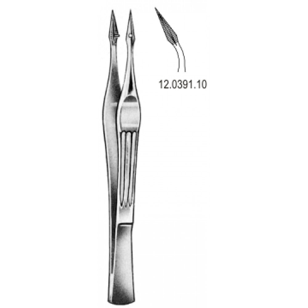 Walter Carmalt Splinter Forceps Curved 10.5cm - Surgix Instruments Medical Stainless Steel Forceps