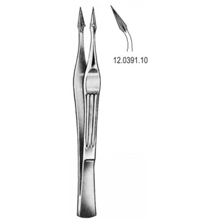 Walter Carmalt Splinter Forceps Curved 10.5cm - Surgix Instruments Medical Stainless Steel Forceps