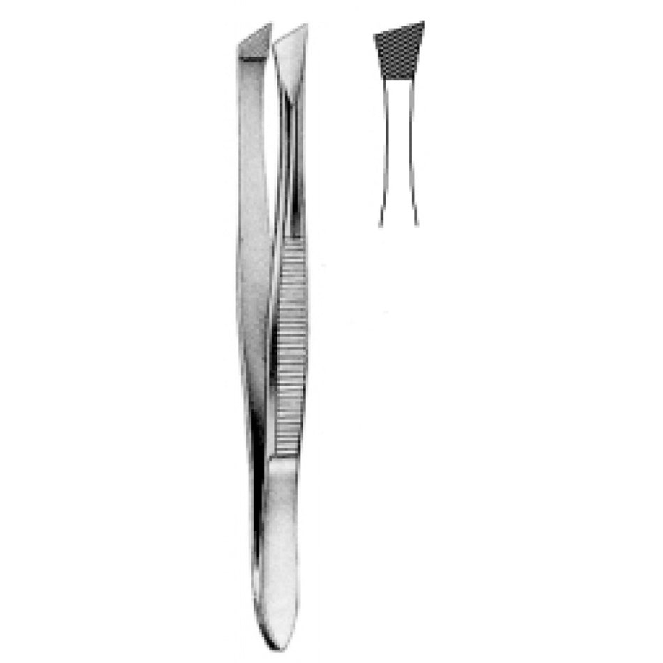 Bergh Cilia Forceps oblique 9cm - Surgix Instruments Medical Stainless Steel Forceps