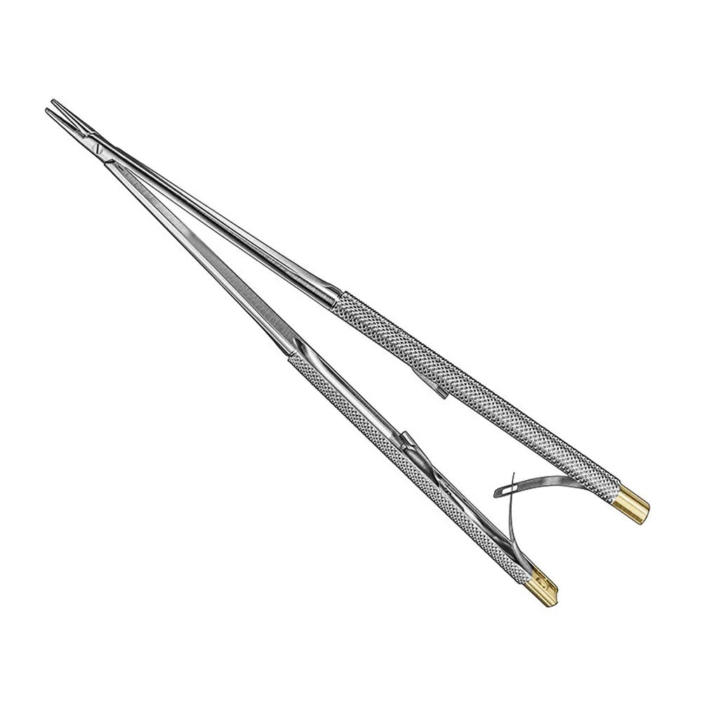 CASTROVIEJO, micro needle holder, 18cm, TC – Micro Needle Holders | Surgix Instruments