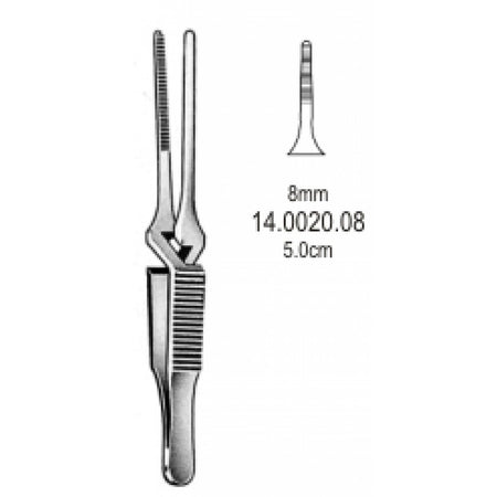 Diethrich Bulldog Clamp Straight jaw Serrated 8mm, 5cm - Surgix Instruments Medical Stainless Steel Hemostatic Clamp