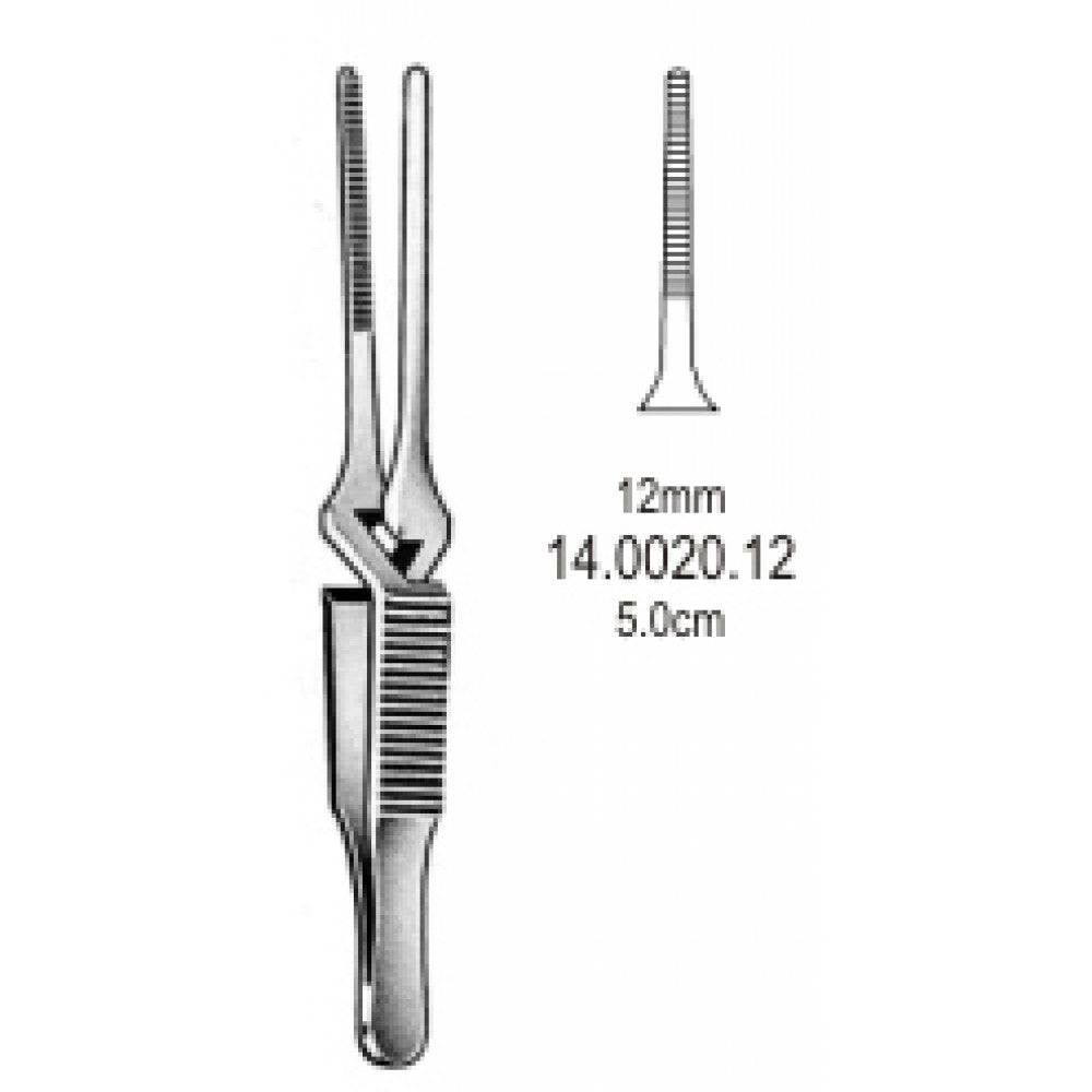 Diethrich Bulldog Clamp Straight jaw Serrated 12mm 5cm - Surgix Instruments Medical Stainless Steel Hemostatic Clamp