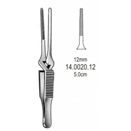 Diethrich Bulldog Clamp Straight jaw Serrated 12mm 5cm - Surgix Instruments Medical Stainless Steel Hemostatic Clamp