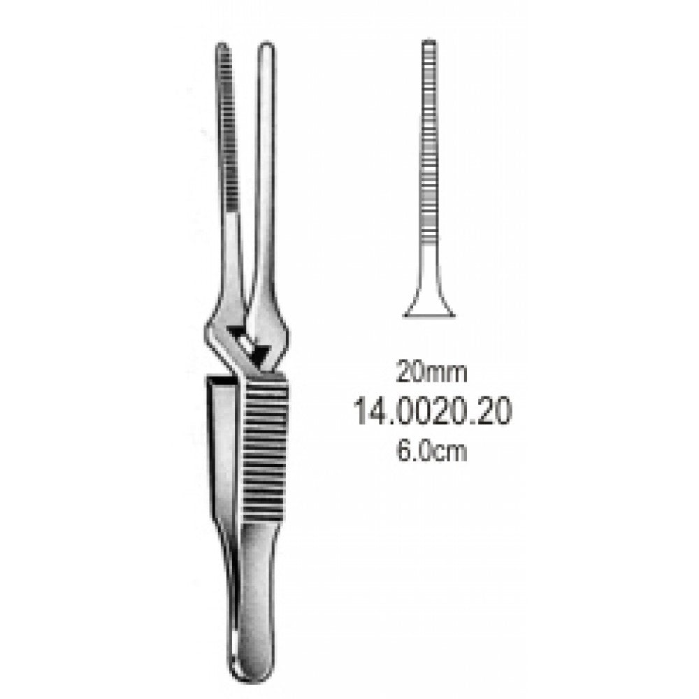 Diethrich Bulldog Clamp Straight jaw Serrated 20mm 6cm - Surgix Instruments Medical Stainless Steel Hemostatic Clamp
