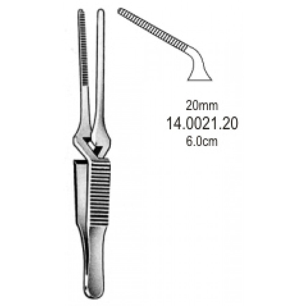 Diethrich Bulldog Clamp angled jaw 20mm,6.0cm - Surgix Instruments Medical Stainless Steel Hemostatic Clamp