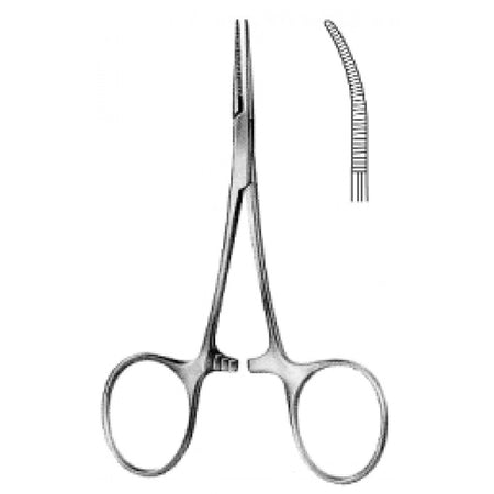 Hartmann Hemostatic Forceps Curved 10cm - Surgix Instruments Medical Stainless Steel Hemostatic Clamp