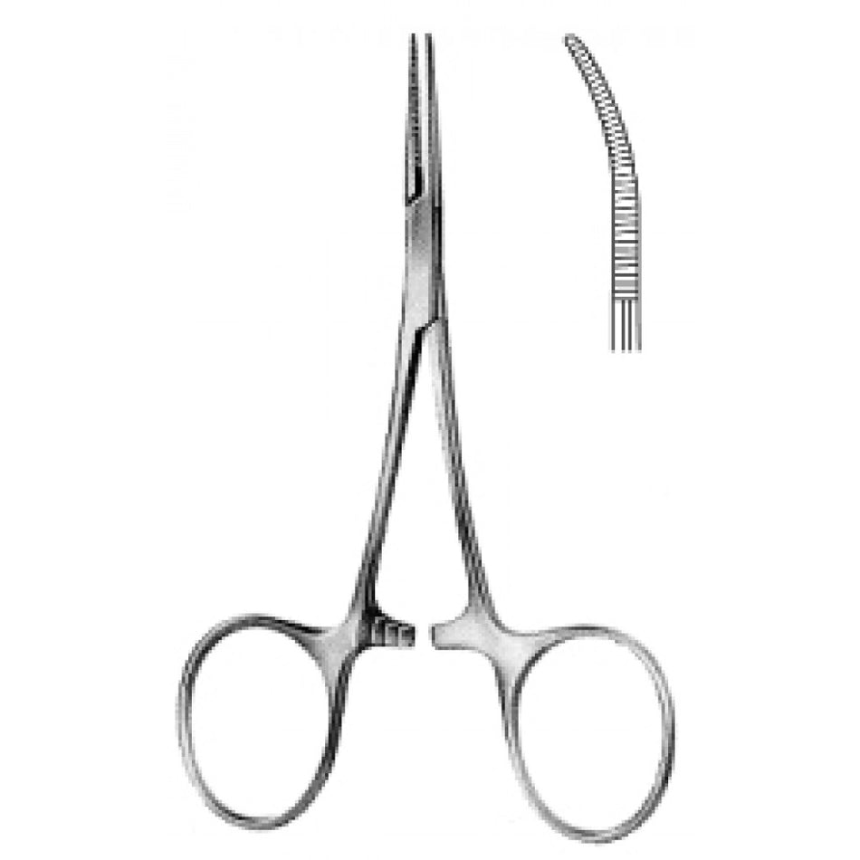 Hartmann Hemostatic Forceps Curved 10cm - Surgix Instruments Medical Stainless Steel Hemostatic Clamp