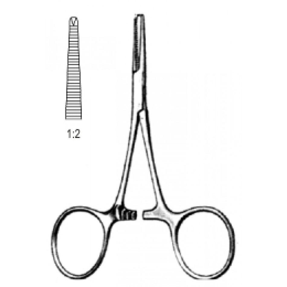 Hartmann Hemstatic Forceps Straight 1x2 Teeth Teeth 10cm - Surgix Instruments Medical Stainless Steel Hemostatic Clamp