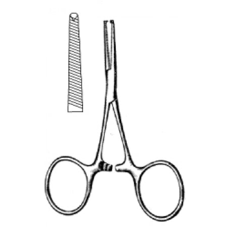 Terrier Artery Forceps Serrated 1x2 Teeth Teeth Straight 9cm - Surgix Instruments Medical Stainless Steel Hemostatic Clamp