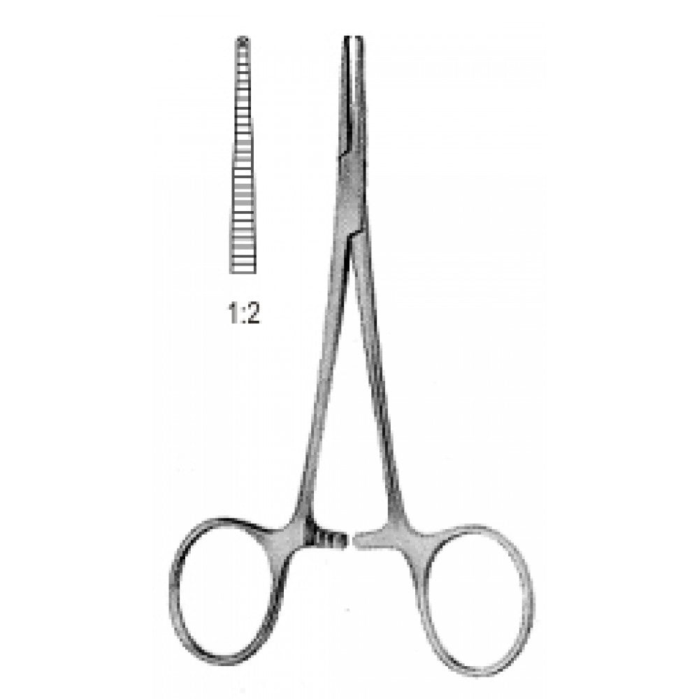 Halstead Mosquito Forceps Straight 1x2 Teeth Teeth 14cm - Surgix Instruments Medical Stainless Steel Hemostatic Clamp