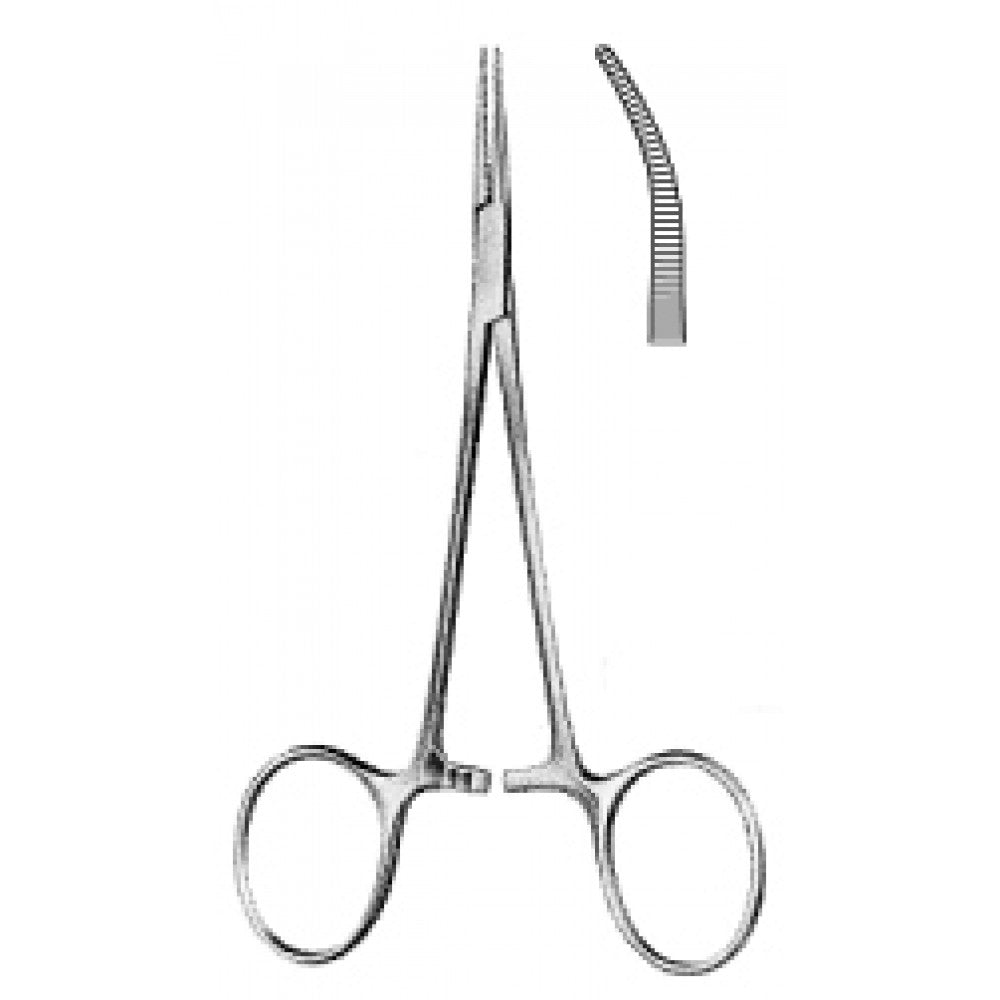Halstead Micro Mosquito Forceps Curved 12cm - Surgix Instruments Medical Stainless Steel Hemostatic Clamp