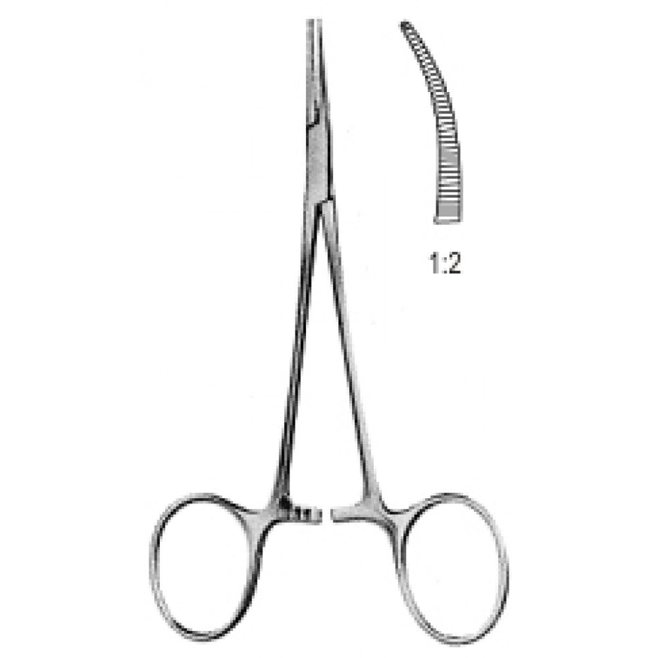 Halstead Micro Mosquito Forceps Straight 1x2 Teeth Teeth 14cm - Surgix Instruments Medical Stainless Steel Hemostatic Clamp