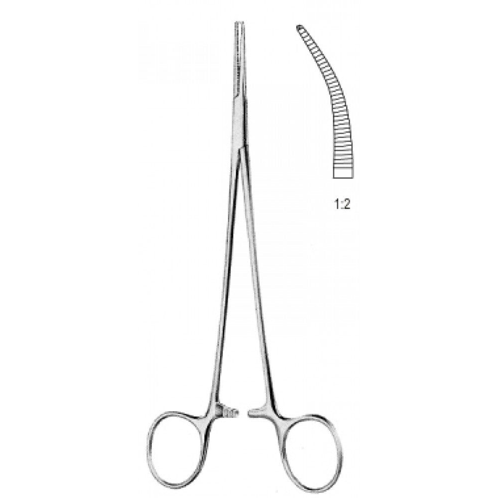 Halstead Mosquito Forceps Curved 1x2 Teeth Teeth 16cm - Surgix Instruments Medical Stainless Steel Hemostatic Clamp