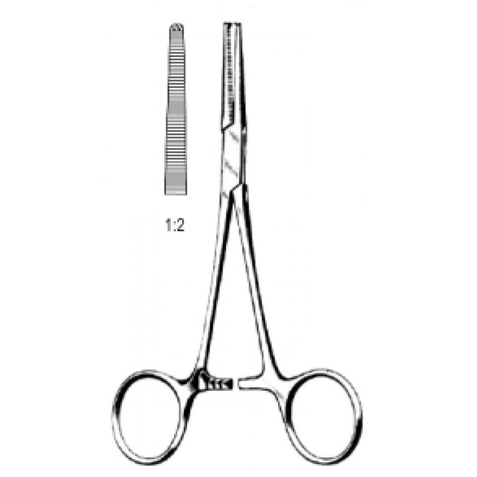 Crile Hemostatic Forceps Straight 1x2 Teeth Teeth 14cm - Surgix Instruments Medical Stainless Steel Hemostatic Clamp