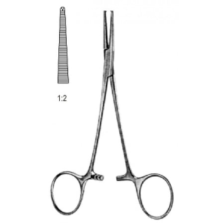 Crile Hemostatic Forceps Straight delicate 1x2 Teeth Teeth, 14cm - Surgix Instruments Medical Stainless Steel Hemostatic Clamp