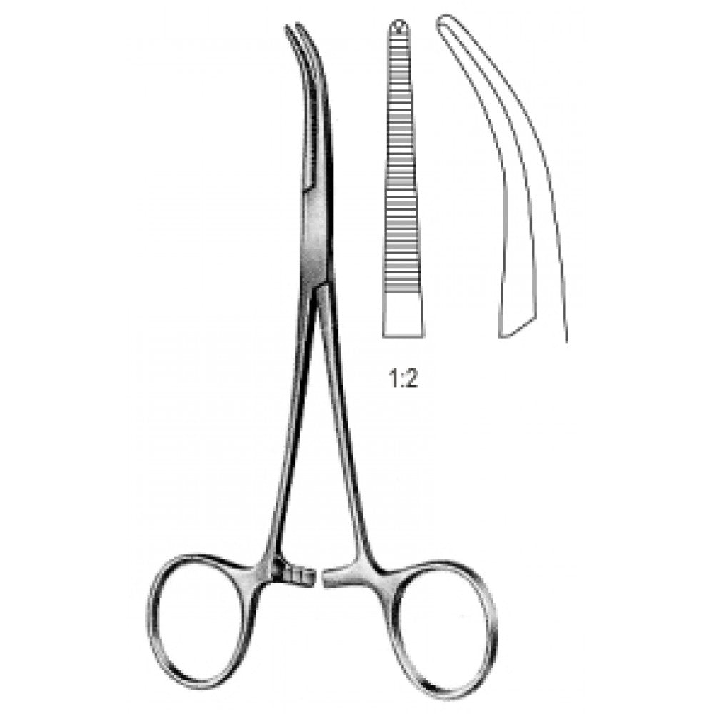 Dandy Hemostatic Forceps 1x2 Teeth Teeth 14cm - Surgix Instruments Medical Stainless Steel Hemostatic Clamp