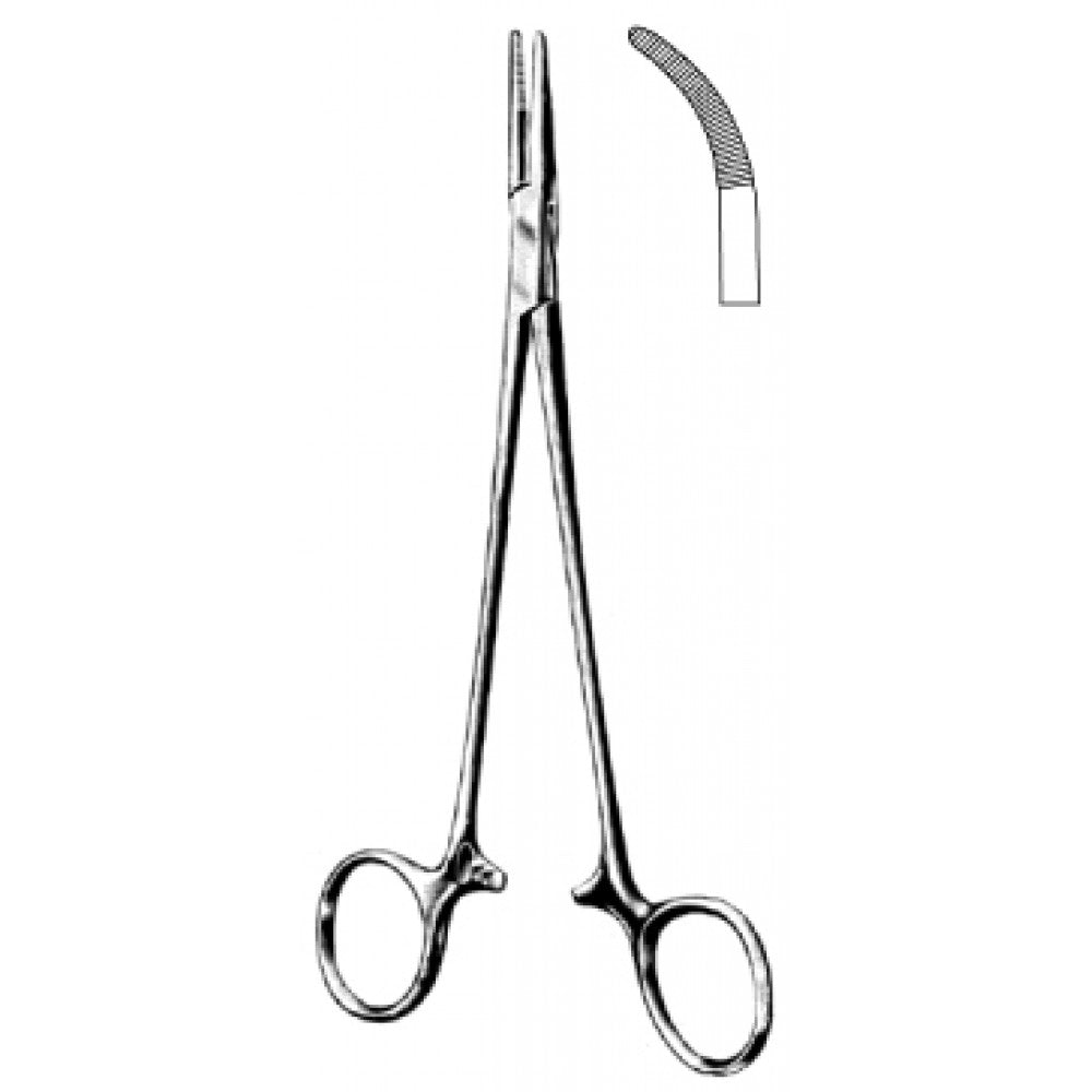 Adson Hemostatic Forceps Curved 18.5cm - Surgix Instruments Medical Stainless Steel Hemostatic Clamp