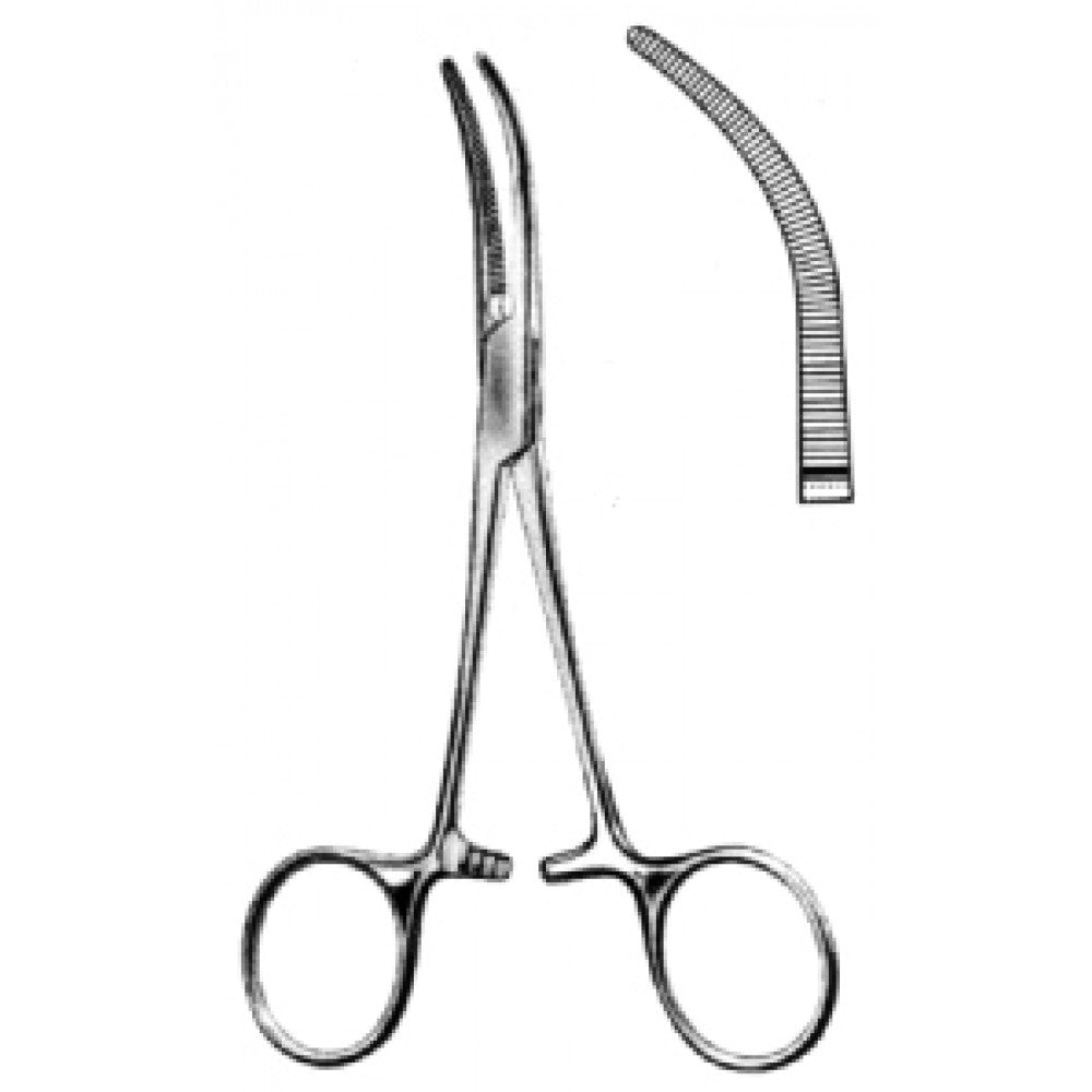 Baby Overholt Artery Forceps Curved 13.5cm - Surgix Instruments Medical Stainless Steel Hemostatic Clamp