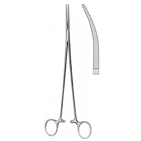 Bengolea Hemostatic Forceps Curved Serrated 24cm - Surgix Instruments Medical Stainless Steel Hemostatic Clamp