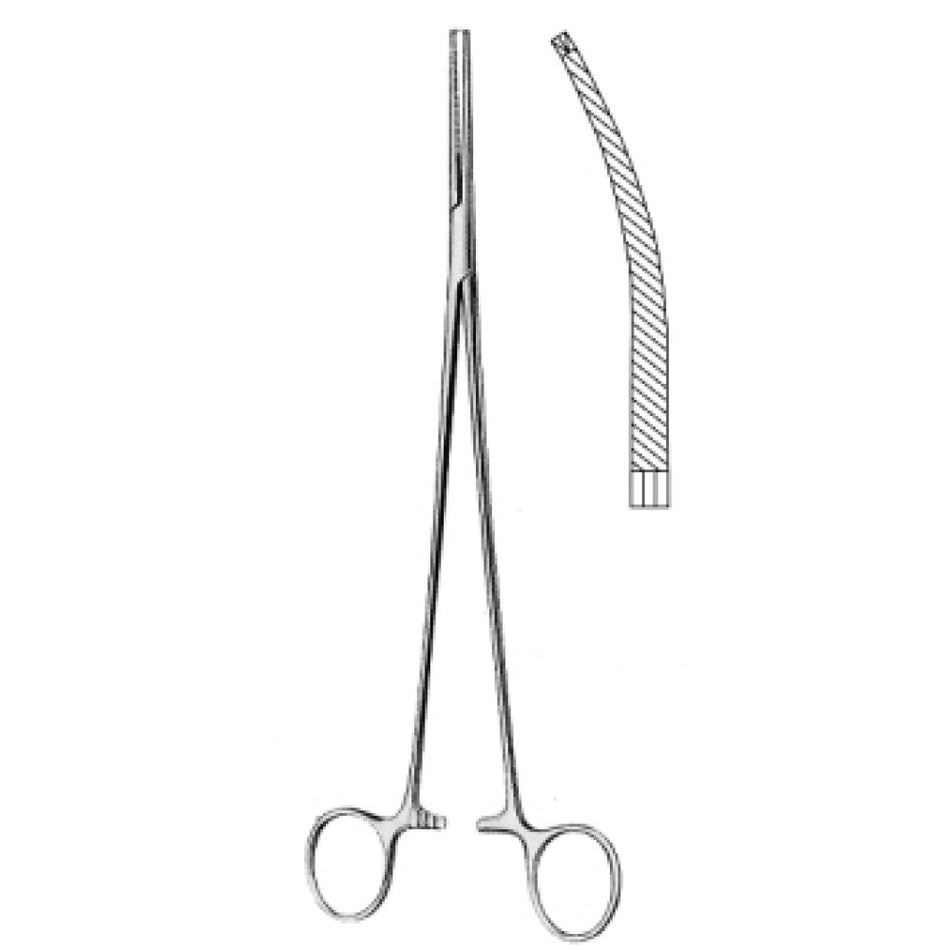 Bengolea Hemostatic Forceps Curved 1x2 Teeth Teeth 26cm - Surgix Instruments Medical Stainless Steel Hemostatic Clamp