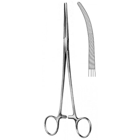 Roberts Hemostatic Forceps Curved 22cm - Surgix Instruments Medical Stainless Steel Hemostatic Clamp