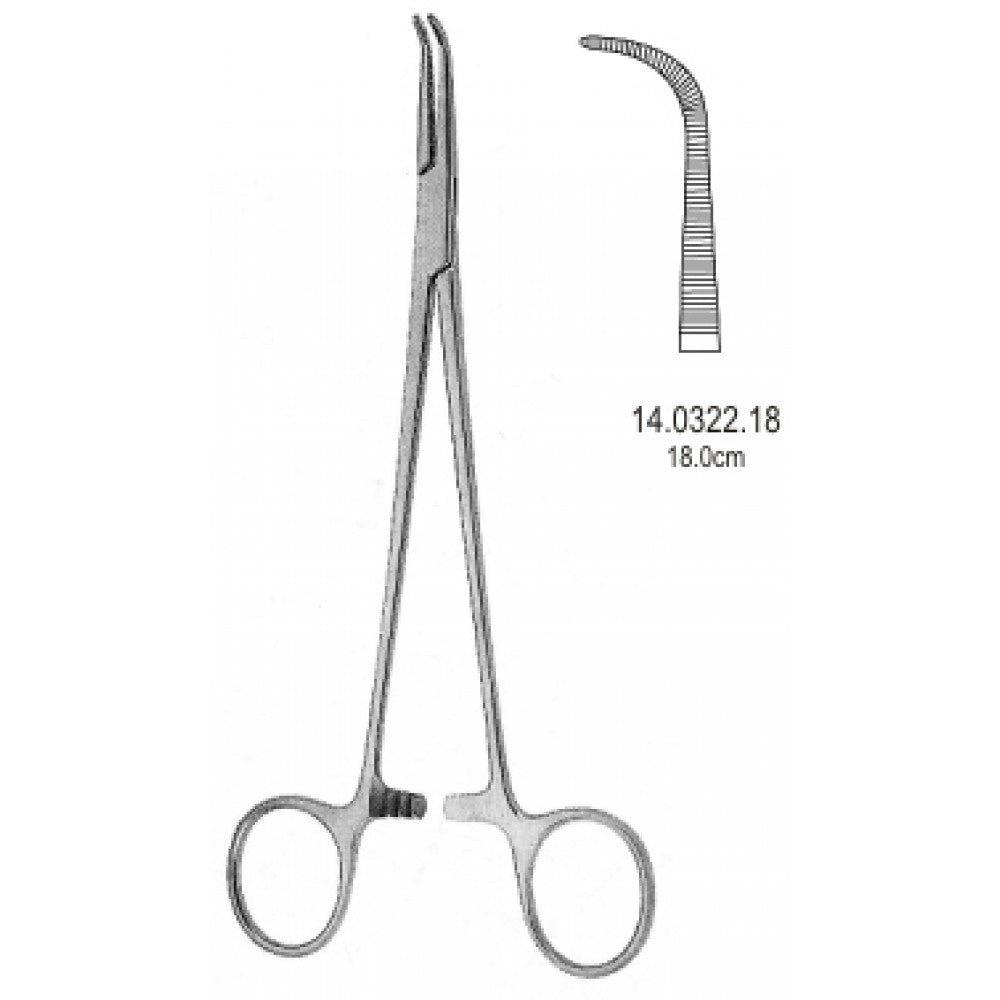 Gemini Hemostatic Forceps Curved 18cm - Surgix Instruments Medical Stainless Steel Hemostatic Clamp