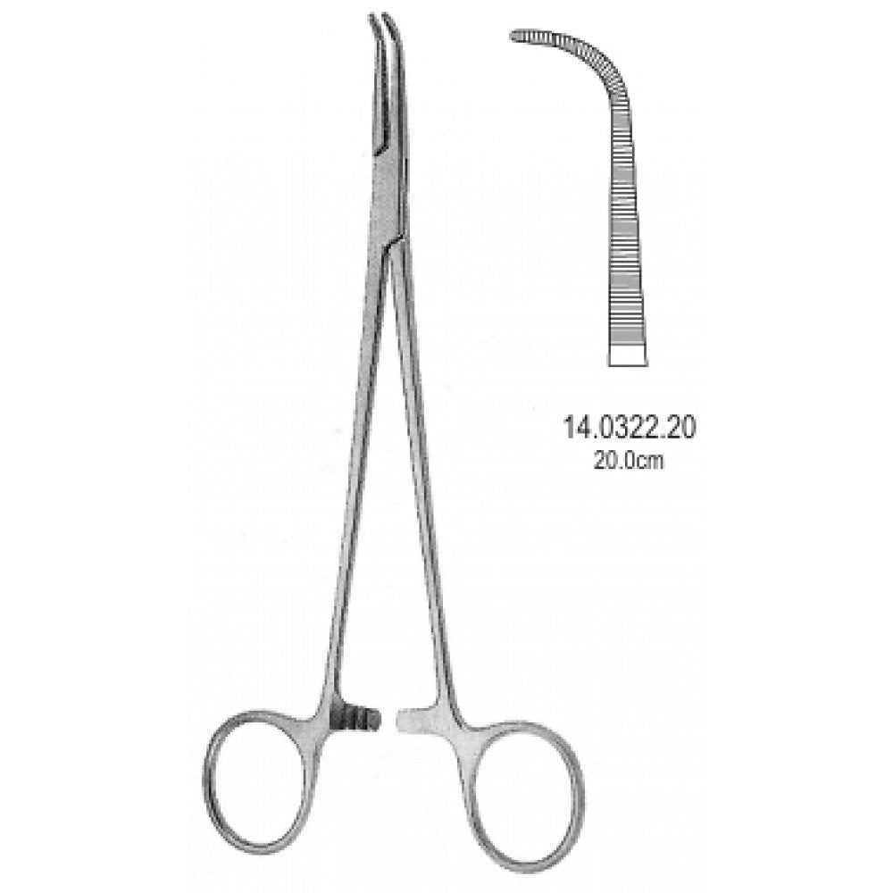 Gemini Hemostatic Forceps Curved 20cm - Surgix Instruments Medical Stainless Steel Hemostatic Clamp