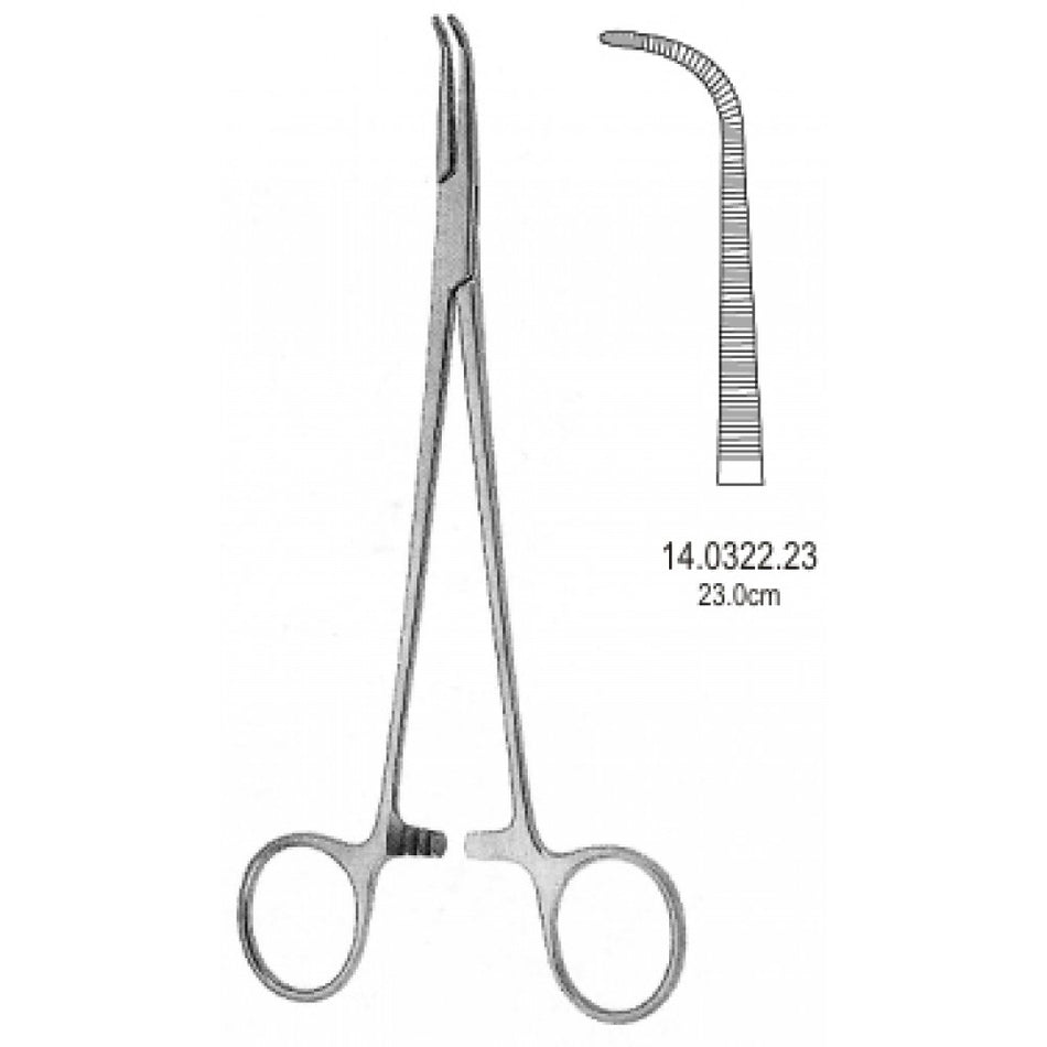 Gemini Hemostatic Forceps Curved 23cm - Surgix Instruments Medical Stainless Steel Hemostatic Clamp