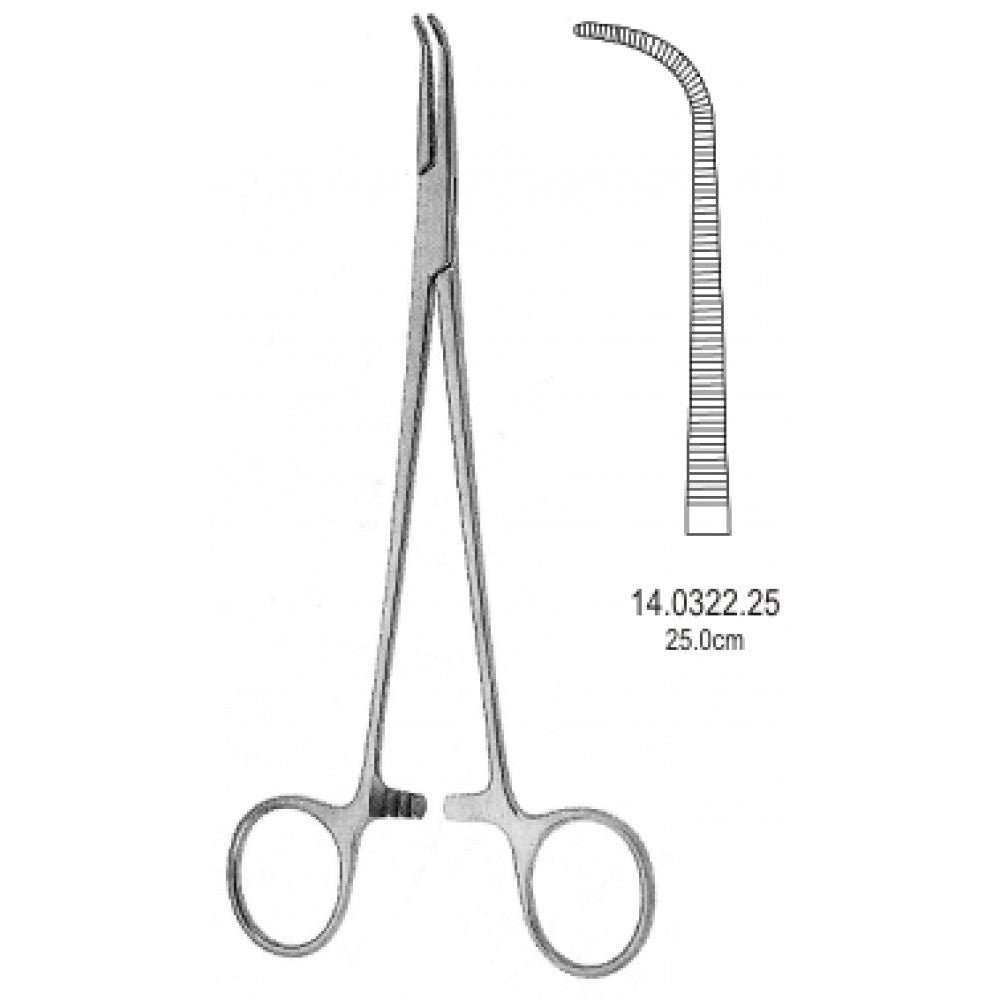 Gemini Hemostatic Forceps Curved 25cm - Surgix Instruments Medical Stainless Steel Hemostatic Clamp
