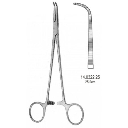 Gemini Hemostatic Forceps Curved 25cm - Surgix Instruments Medical Stainless Steel Hemostatic Clamp