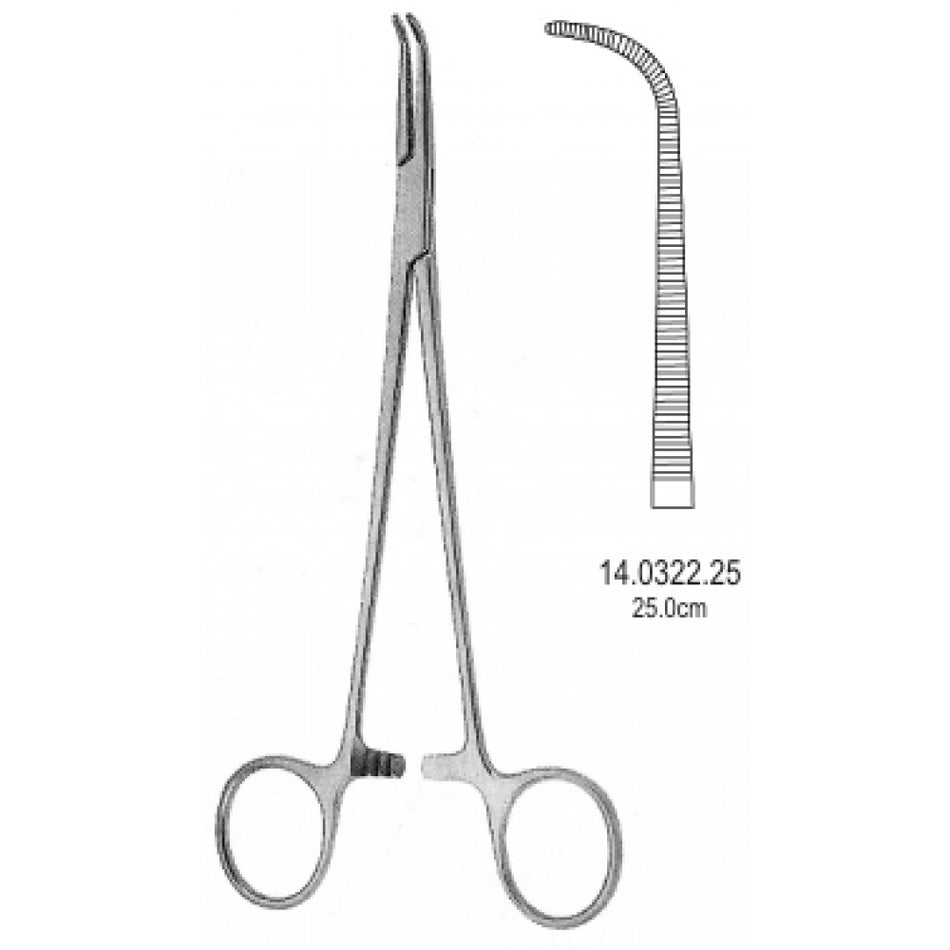 Gemini Hemostatic Forceps Curved 25cm - Surgix Instruments Medical Stainless Steel Hemostatic Clamp