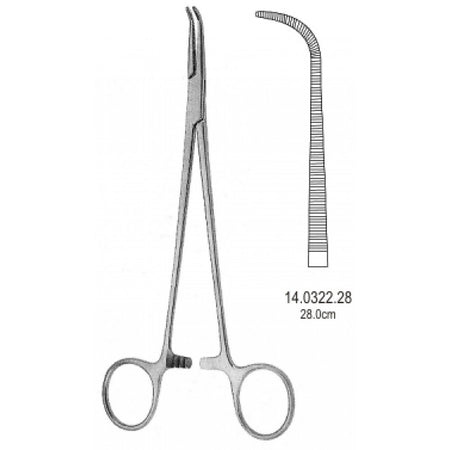Gemini Hemostatic Forceps Curved 28cm - Surgix Instruments Medical Stainless Steel Hemostatic Clamp