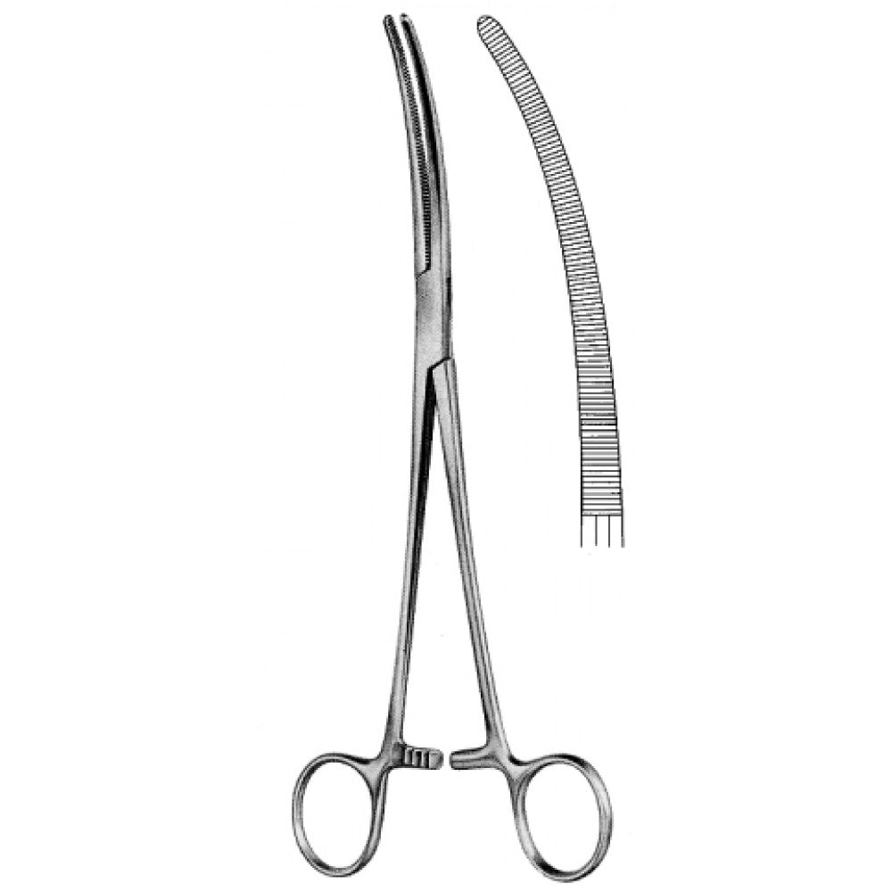 Sarot Bronchus Clamp Curved 24cm - Surgix Instruments Medical Stainless Steel Hemostatic Clamp