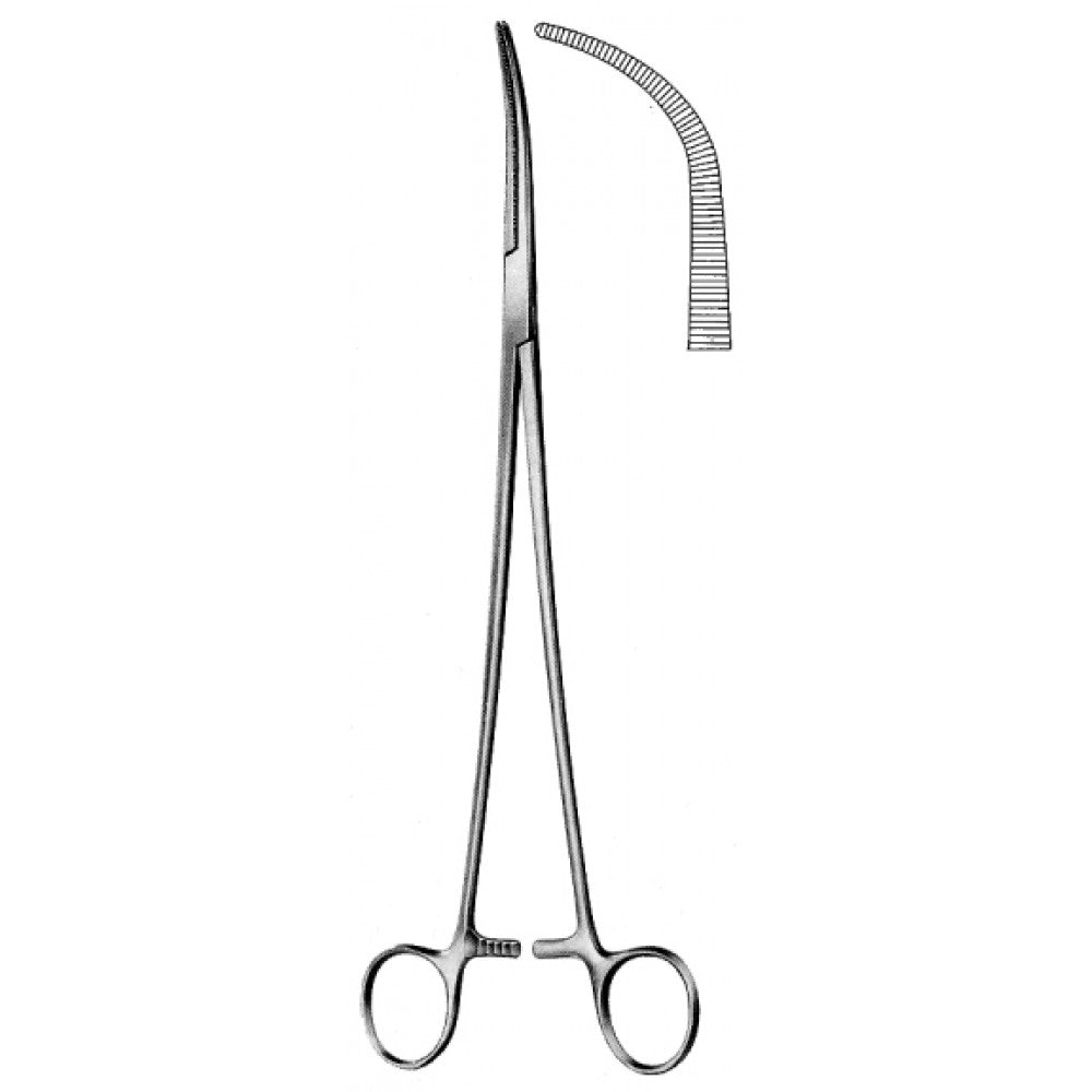 Zenker Bronchus Forceps full Curved 29.5cm - Surgix Instruments Medical Stainless Steel Hemostatic Clamp