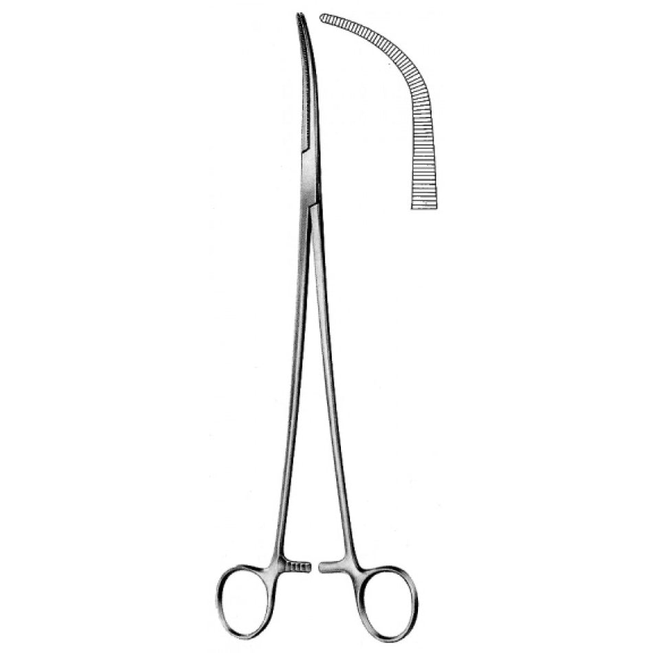 Zenker Bronchus Forceps full Curved 29.5cm - Surgix Instruments Medical Stainless Steel Hemostatic Clamp