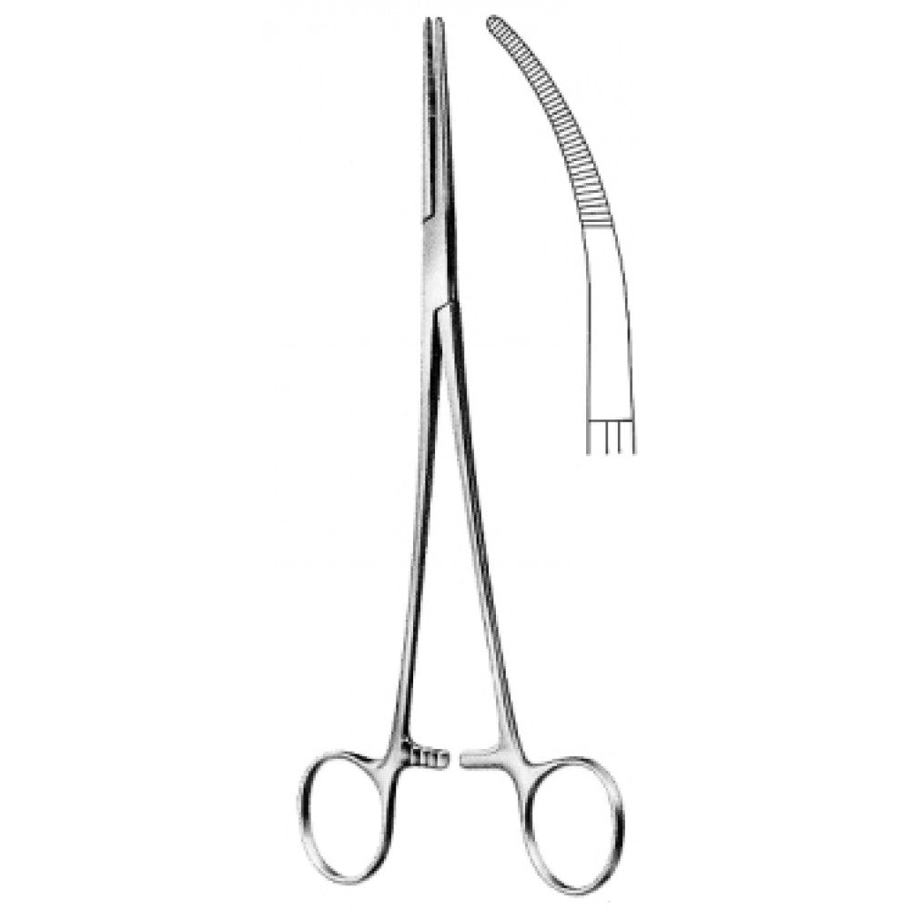 Toennis Vessel Splanchnectomy Forceps Curved 21cm - Surgix Instruments Medical Stainless Steel Hemostatic Clamp