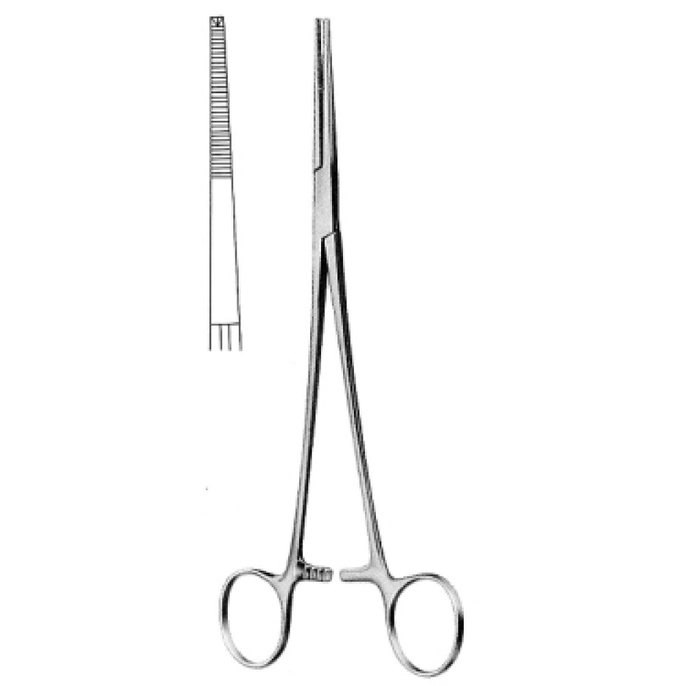 Toennis Vessel Splanchnectomy Forceps 1x2 Teeth Teeth 26cm - Surgix Instruments Medical Stainless Steel Hemostatic Clamp