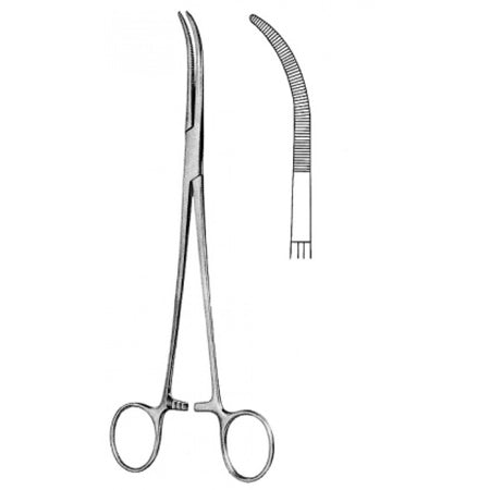 Rumel Thorax Forceps semi Curved 23cm - Surgix Instruments Medical Stainless Steel Hemostatic Clamp