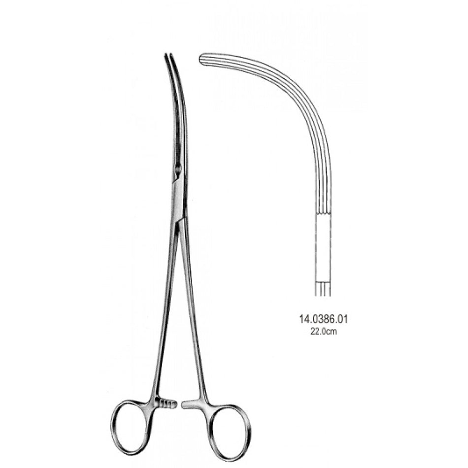 Crafoord Sellors Ligature Forceps Curved 22cm - Surgix Instruments Medical Stainless Steel Hemostatic Clamp