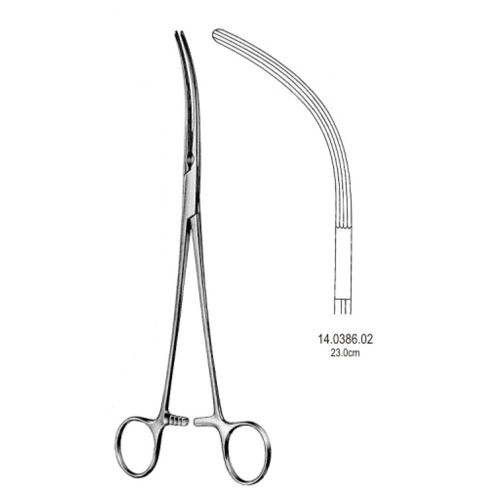 Crafoord Sellors Ligature Forceps Curved 23cm - Surgix Instruments Medical Stainless Steel Hemostatic Clamp