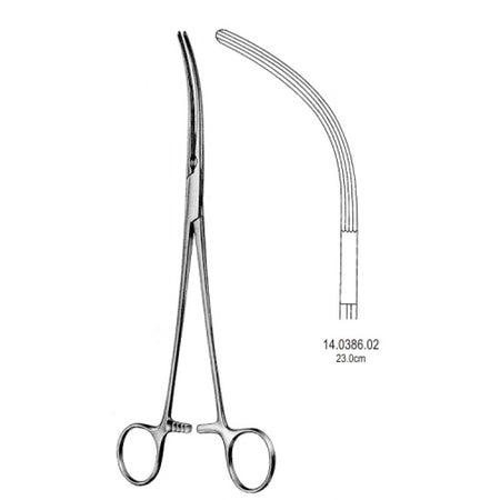 Crafoord Sellors Ligature Forceps Curved 23cm - Surgix Instruments Medical Stainless Steel Hemostatic Clamp